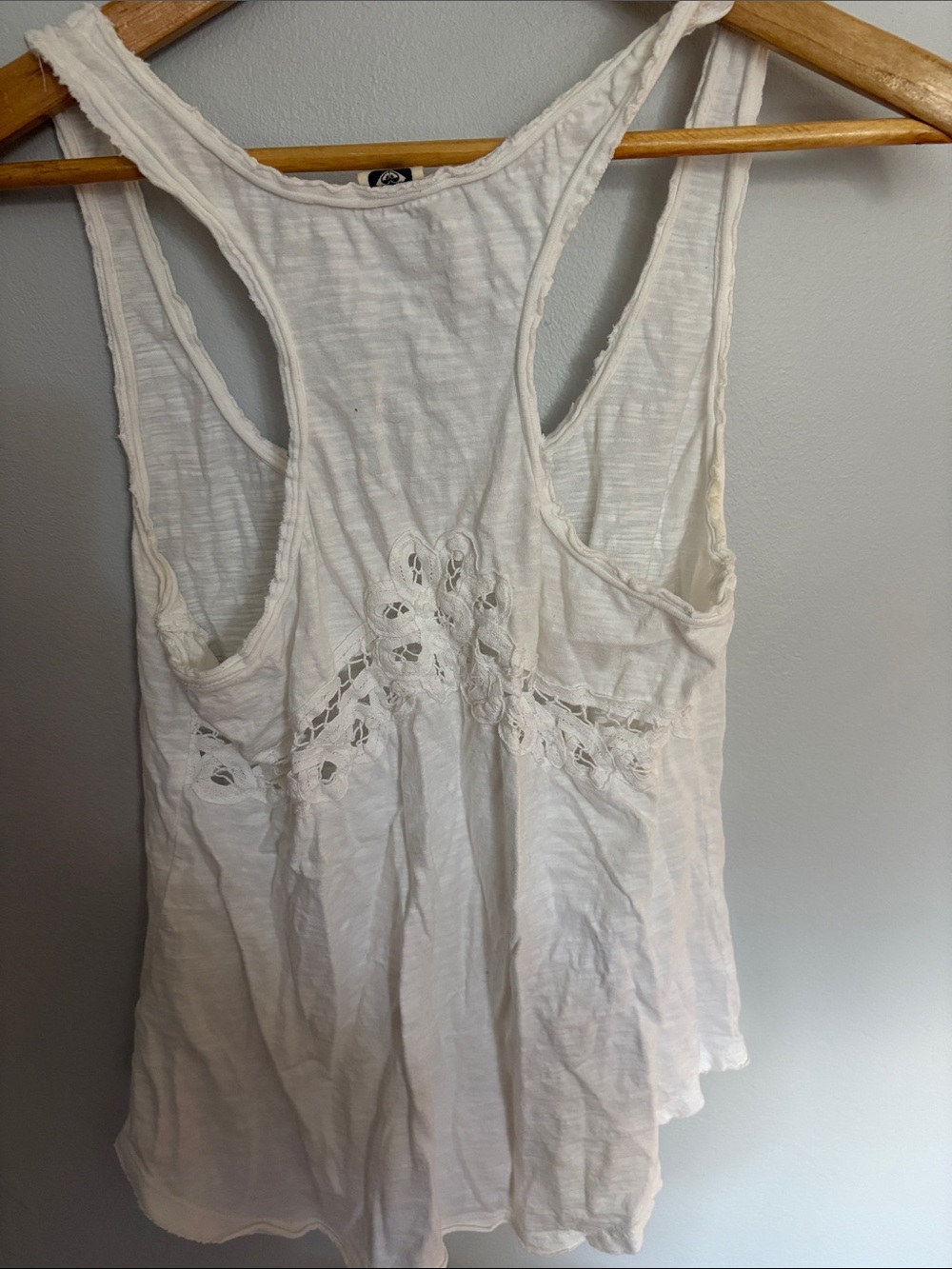 Roxy White Racerback Linen-Feel Tank - Picture 3 of 3